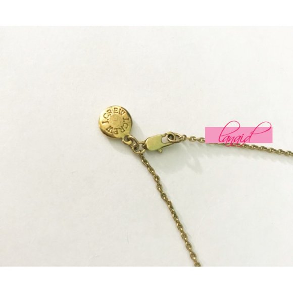 J. Crew Gold Black Beads Beaded Rhinestone Crystals Chain Sparkly Long Necklace - Picture 3 of 4